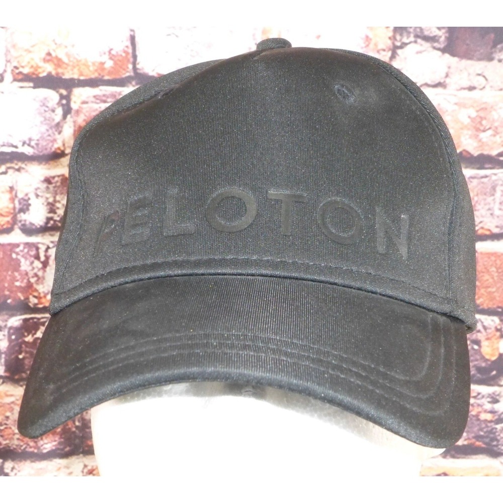 Peloton‎ Black Adjustable Baseball Cap With Red Strap Accent